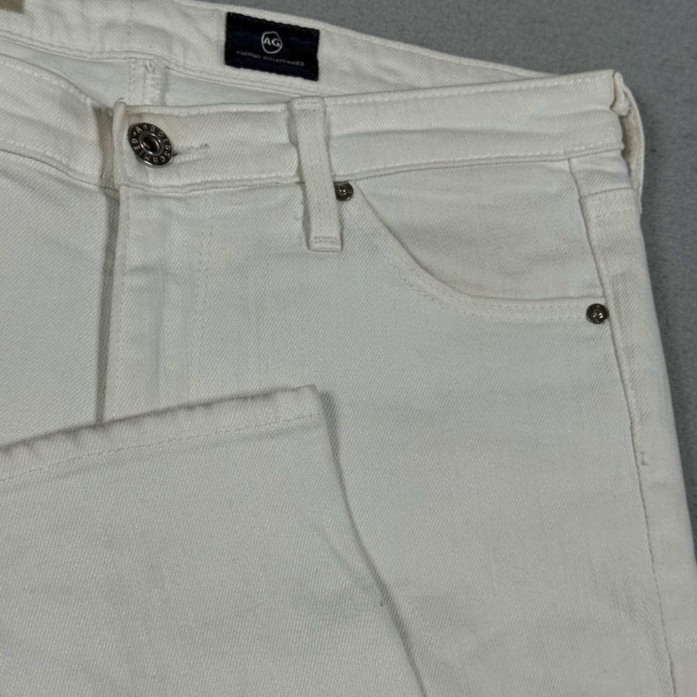 AG Adriano Goldschmied The Prima Mid-Rise Cigarette Jeans White Womens 27R